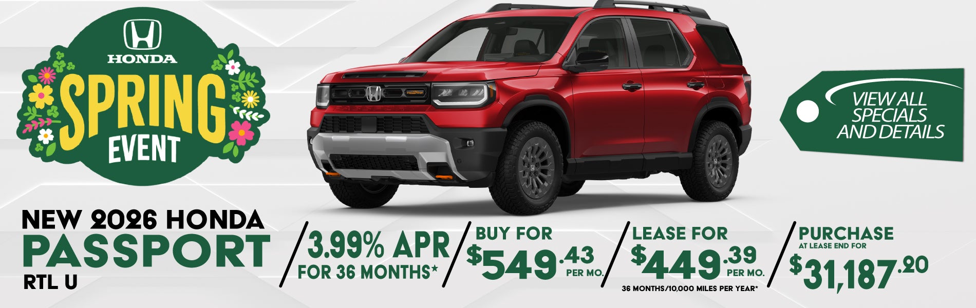 New 2026 Honda Passport near Columbia SC