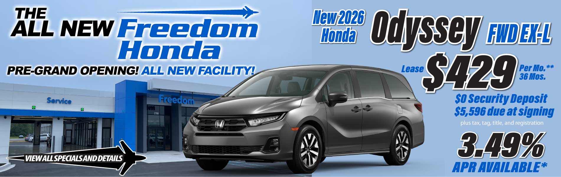 New 2026 Honda Odyssey Special