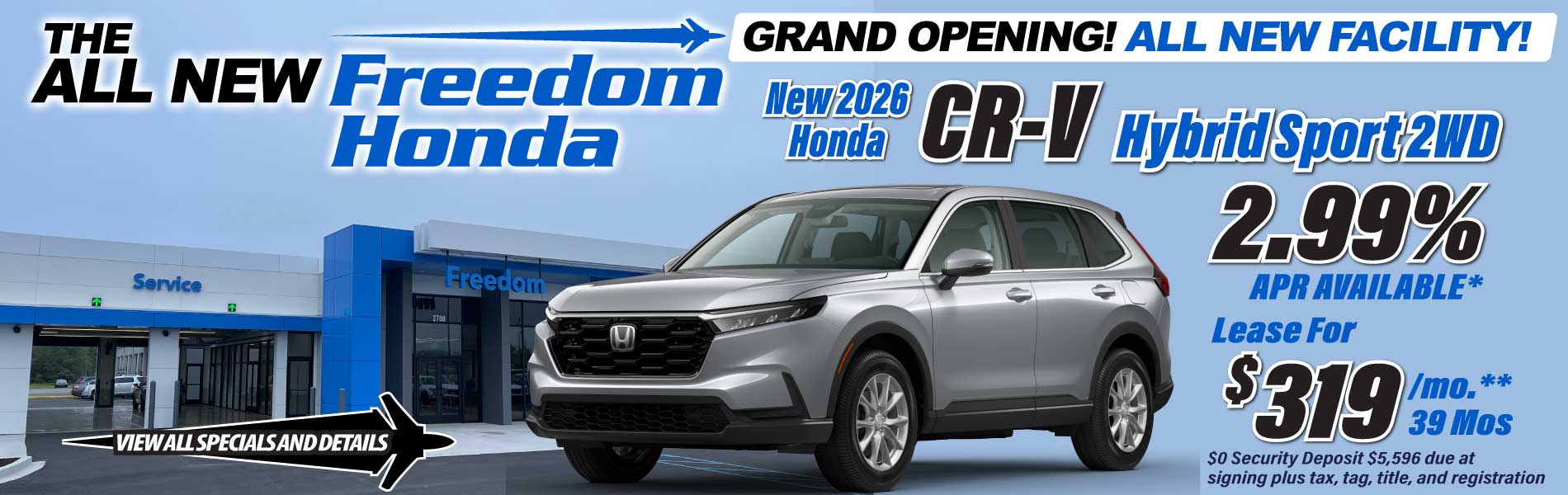 New 2026 Honda CR-V Hybrid Sport 2WD Special