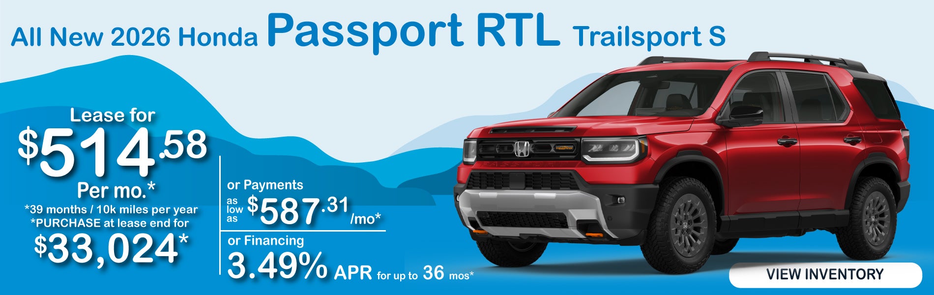 2026 Honda Passport Offer