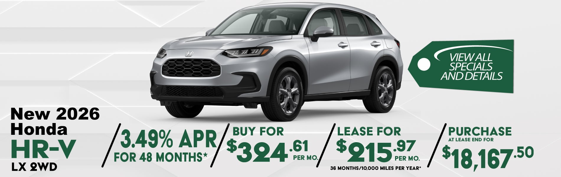 New 2026 Honda HR-V Special near Columbia SC