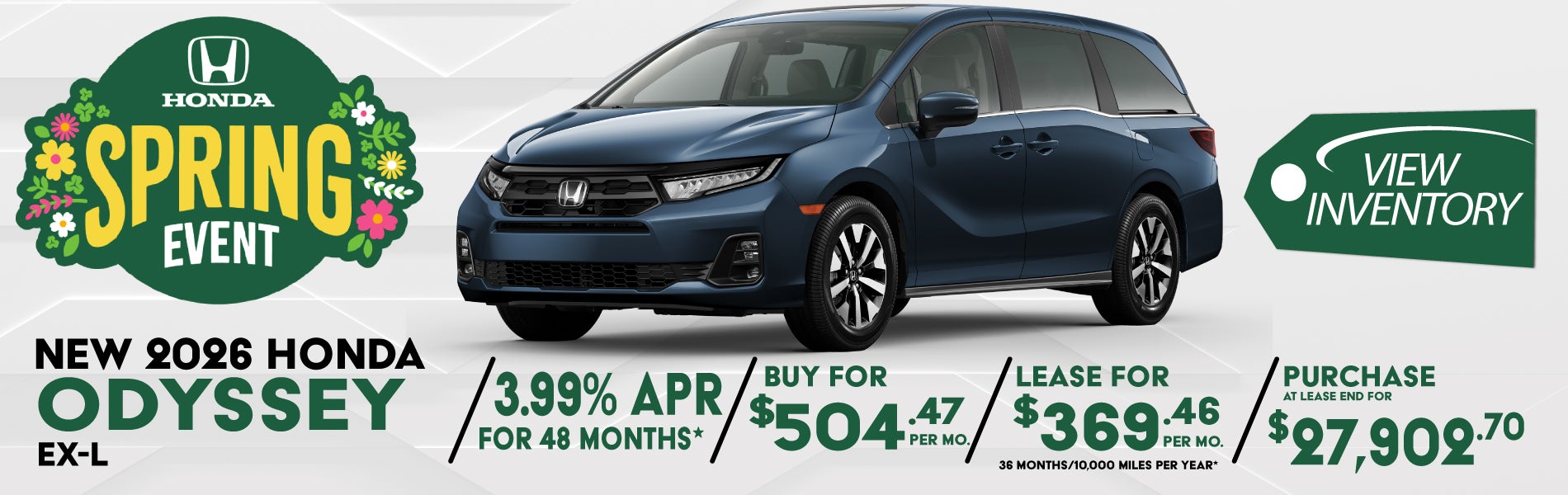 New 2026 Honda Odyssey Offer
