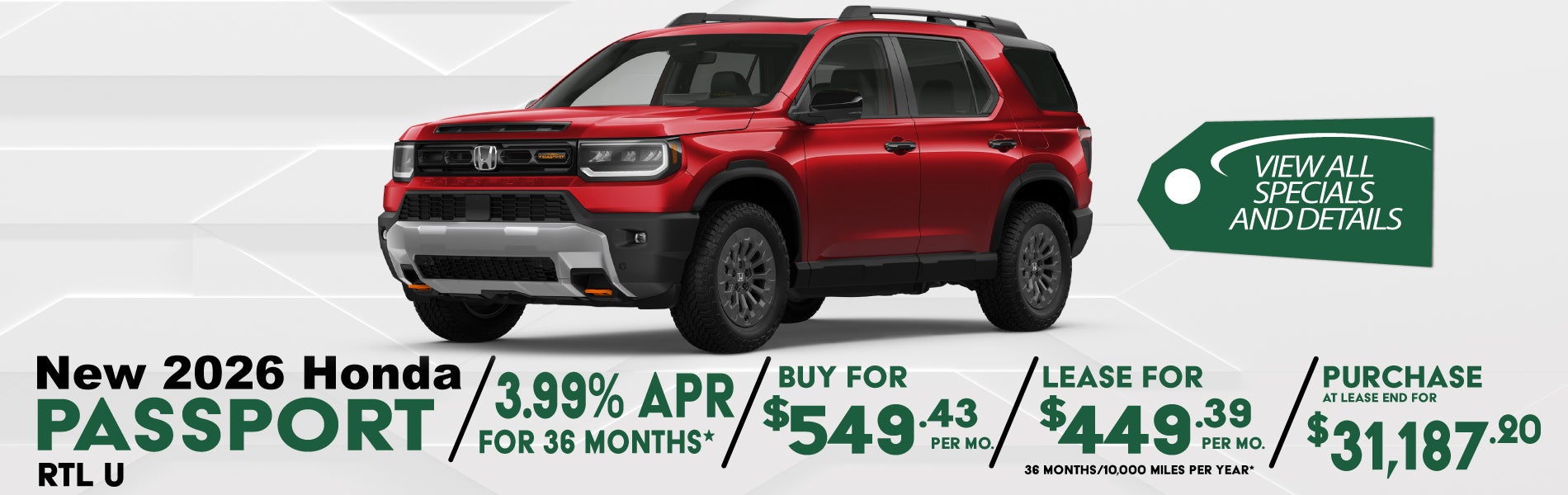 New 2026 Honda Passport near Columbia SC