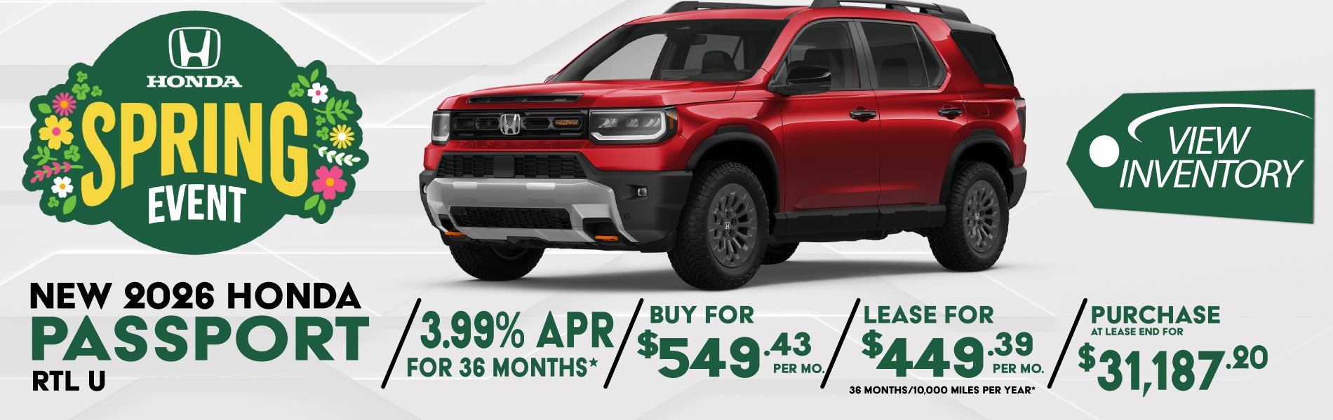 2026 Honda Passport Offer