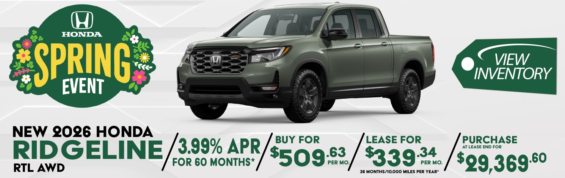 2026 Honda Ridgeline Offer